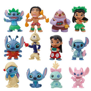 12 punti pz/set di Lilo Action Figure Anime Cartoon modello giocattoli versione carina decorazione torta bambola ornamenti - Product Image 2