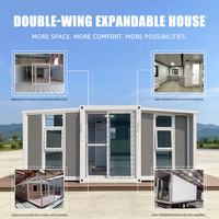 Maison conteneur modulaire portable à double aile extensible de 10FT 30FT pour hébergement d'urgence