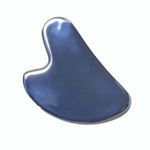 Tabla Gua Sha portátil de acero inoxidable 304, herramienta práctica de masaje para el rostro y el cuerpo, relajación, tratamiento diario de la piel - Product Image 1