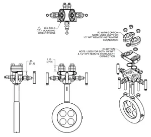 3051SFC Smart Compact Orifice Plate <b>Flow</b> <b>Meter</b>, 4-20mA HART Differential Flowmeter - Product Image 2