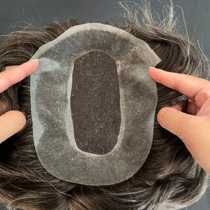 Système capillaire en dentelle de cheveux humains australiens pour hommes, légèrement ondulé, avec ligne de cheveux invisible - Product Image 2