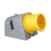 Prise murale industrielle IP44 110V IEC/CEE 16/32A 4h 2P+E Certifiée CE/UKCA/SEMKO