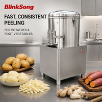 BlinkSong Commerciële Aardappel Schilmachine RVS Automatische Elektrische Groenteschiller Hoge Efficiëntie voor Restaurant