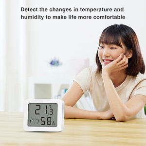 LEDEAST WSD400D Mini thermomètre numérique d'intérieur Hygromètre Zigbee LED Mini thermomètre numérique d'humidité avec Emojis mignons - Product Image 2