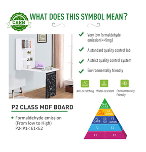 <span class=keywords><strong>Tavolo</strong></span> <span class=keywords><strong>a</strong></span> goccia pieghevole multifunzionale in legno con ripiano per lavagna - Product Image 5