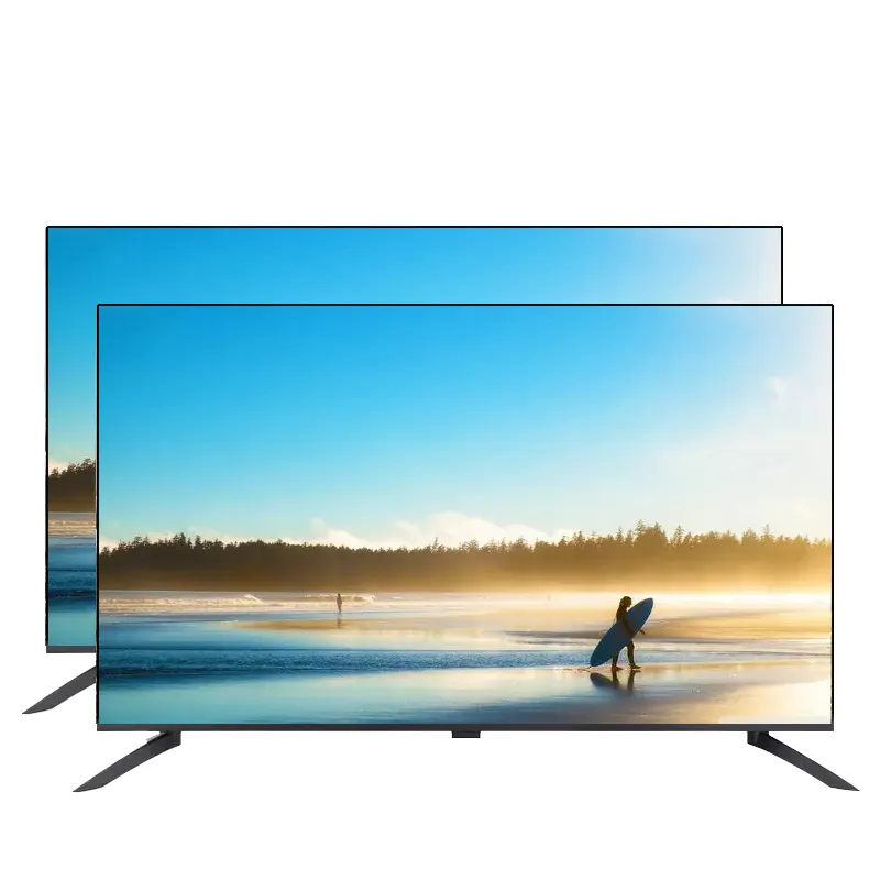 تلفزيون ذكي بدون إطار 32 بوصة LCD مسطحة رفيعة شاشة 43 بوصة Skd LED أندرويد 43 50 55 65 بوصة رقمي DVB T2 تلفزيون