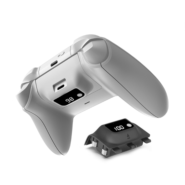 LED Display Battery Pack and Charging Cable Set for Xbox Series X/S Wireless Controller 1400mAh Rechargeable Battery