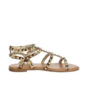 Sandalias Bajas para Mujer Keys K-10891 Beige con Tiras y Estampado de Leopardo, para Verano - Product Image 4