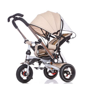 Tricycle 4 <span class=keywords><strong>roues</strong></span> <span class=keywords><strong>3</strong></span> en 1 pour bébés, bicyclette pour nouveau-né, double tricycle pour enfants - Product Image 5