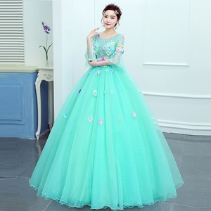 ชุดสอบศิลปะสำหรับนักเรียนชุดเดรส<span class=keywords><strong>ยาว</strong></span>สำหรับการแสดงเดี่ยวผ้าปอมปาดัวร์สำหรับสตูดิโอ2024ใหม่ - Product Image 2