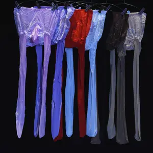 plus size sexy nylon see through adult men elephant glossy panty hose with jockstrap