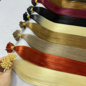 Extensions de cheveux à la kératine à pointe plate de cheveux vierges russes à double dessin de qualité supérieure pré-collées I Tip U Tip - Product Image 4