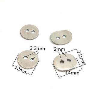 Componente Decorativo in Lamiera Rotonda di Acciaio Inossidabile, Connettore Ovale Versatile Fai-da-Te a Doppio Foro <span class=keywords><strong>Argento</strong></span> alla Moda <span class=keywords><strong>per</strong></span> Creazioni di <span class=keywords><strong>Gioielli</strong></span> - Product Image 2