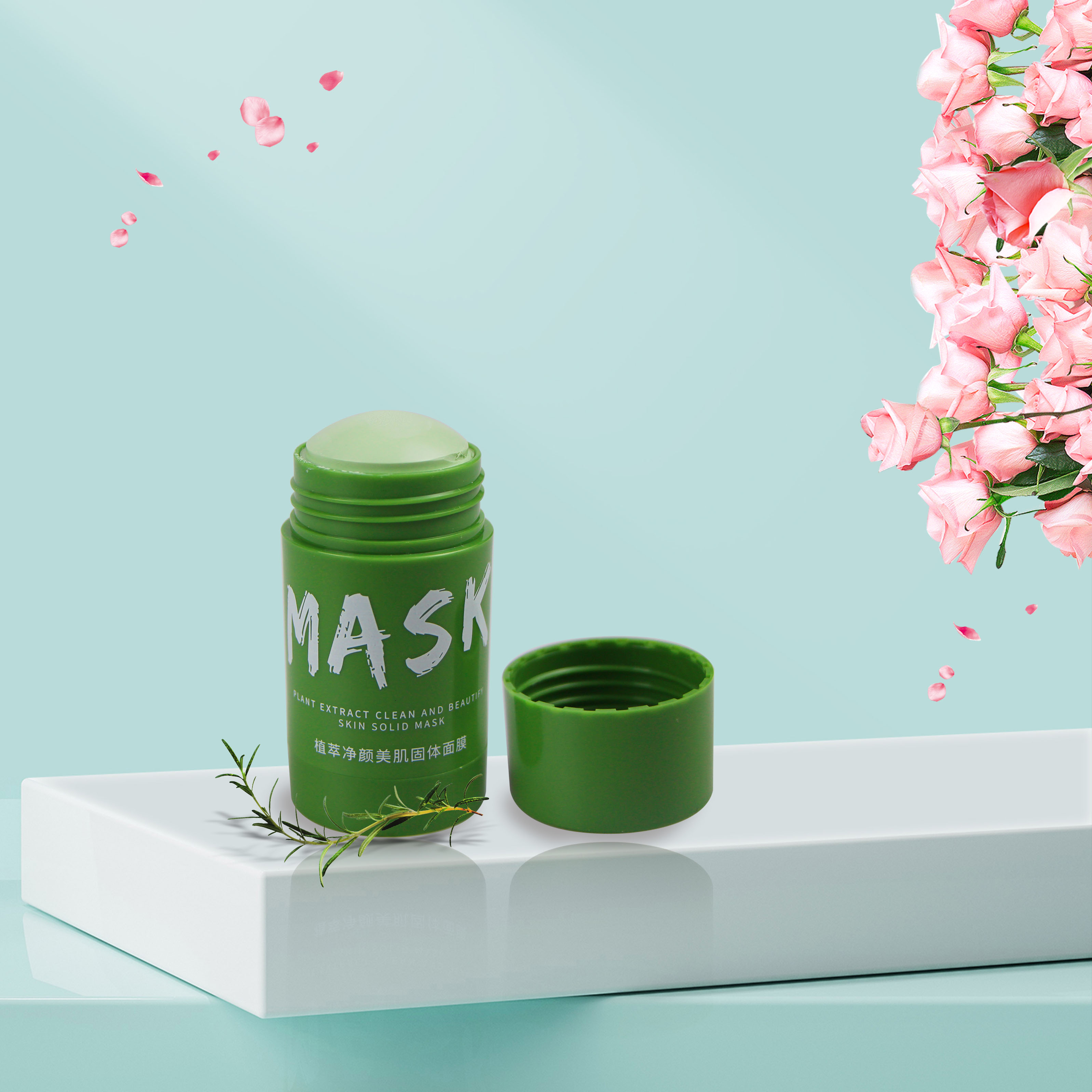 2021 Горячая Распродажа Зеленый TeaMask Глубокое Очищающее масло контроль кожи вращающийся крем маскстик грязевая клейкая маска