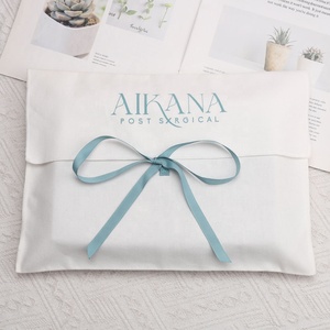 Luxury Reusable Custom Logo Printed <b>White</b> Cotton Twill <b>Envelope</b> Cover Bag Gift Baby Clothing Pillow Dust Pouch Organic Dust Bag - Product Image 5