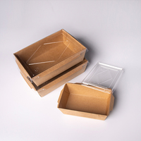 Boîte alimentaire isotherme grande capacité en papier kraft, 500 ml, avec compartiments, idéale pour les plats à emporter – Nouveauté très demandée