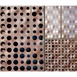 Keenhai Revêtement mural <span class=keywords><strong>en</strong></span> métal mince <span class=keywords><strong>en</strong></span> <span class=keywords><strong>tôle</strong></span> perforée ondulée ignifuge avec motif de trou <span class=keywords><strong>en</strong></span> aluminium pour décoration murale - Product Image 5