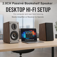 Samtronic Enceintes passives stéréo HIFI 2.0 de 5,25 pouces, 4 ohms, 200W, pour bibliothèque, en MDF, moule privé pour amplificateur