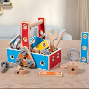 QI de l'apprentissage précoce des bébés Jeu de blocs de construction <span class=keywords><strong>en</strong></span> <span class=keywords><strong>bois</strong></span> à visser pour filles, jouet éducatif EN71 - Product Image 4