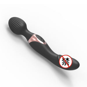 Damen Spielzeug für Erwachsene ABS Silikon Doppel köpfiger AV-Zauberstab Vibrator G-Punkt Massage stab Anal Dildo Schwarzes Kabel XXX USB-Netzteil - Product Image 2