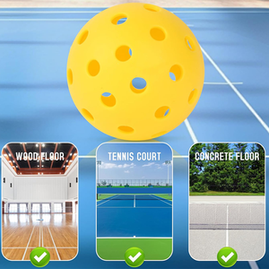 Vente en gros 40 trous 26 trous TPE moulage par injection balle de pickleball dure extérieure pickleball résistant aux UV - Product Image 2