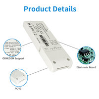 Contrôleur de bande lumineuse LED sans fil Zigbee avec télécommande tactile, variateur et pilote LED à courant constant 6A