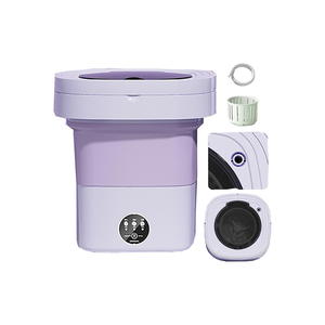 Lave-linge électrique automatique 8L haute capacité, mini, portable et pliable pour chaussettes, vêtements de bébé, serviettes, usage domestique et hôtelier - Product Image 1