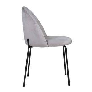 Thiết kế Bắc Âu hiện đại màu xám Bọ Cánh Cứng không tay bên ghế với mở cong tựa lưng ghế - Product Image 4