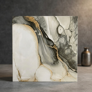 Baldosas de Cerámica Digitales Antideslizantes de Terrazo Gris de 400x400 mm, Porcelana Esmaltada para Cocina y Baño - Product Image 2