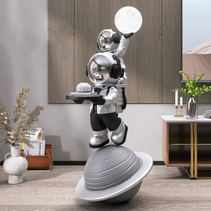 Sculpture d'astronaute créative, cadeau de pendaison de crémaillère, décoration de salon, plateau de rangement d'astronaute, ornement - Product Image 5