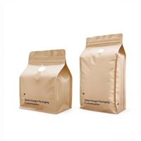 Sachets de café thermoscellés avec fermeture à clip, sacs personnalisés en plastique PET et feuille d'aluminium pour grains de café avec fermeture éclair et valve de dégazage unidirectionnelle