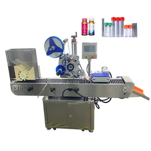 CE Automated Sticker Labeller Tubes Horizontal Label Machine Horizontal Can Labeling Machine