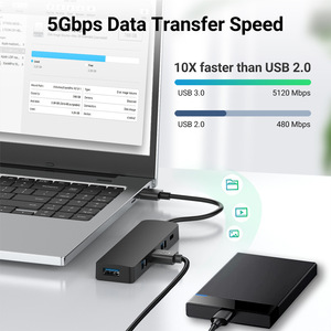 5 En 1 <span class=keywords><strong>puertos</strong></span> Desktop Hub Splitter <span class=keywords><strong>PC</strong></span> de alta velocidad <span class=keywords><strong>Usb</strong></span> 3,0 Adaptador de 4 <span class=keywords><strong>puertos</strong></span> Carga Estación de acoplamiento de 4 <span class=keywords><strong>puertos</strong></span> 3,0 <span class=keywords><strong>Usb</strong></span> Hub - Product Image 6