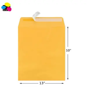 Alibaba Supply 150 Packs Self Seal Beveiliging Catalogus 10X13 Bruin Kraft Oversize Enveloppen Met Schil En Seal Flap voor Organizing