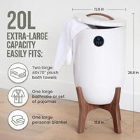 Calentador de Toallas Eléctrico de Lujo de 400W, Ajustable, con Capacidad de 20L para Baño y Cocina, Apagado Automático, Temporizador de 4 Niveles