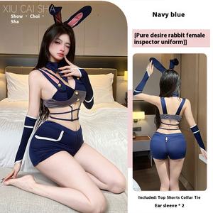 ชุดบอดี้สูทเซ็กซี่2025New แบบปรับได้บอดี้สูทแท้สำหรับเล่นบทบาทตำรวจกระต่าย - Product Image 6