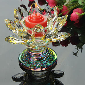 Loto a forma di candela portacandele per decorazione di cristallo per la decorazione di nozze - Product Image 4