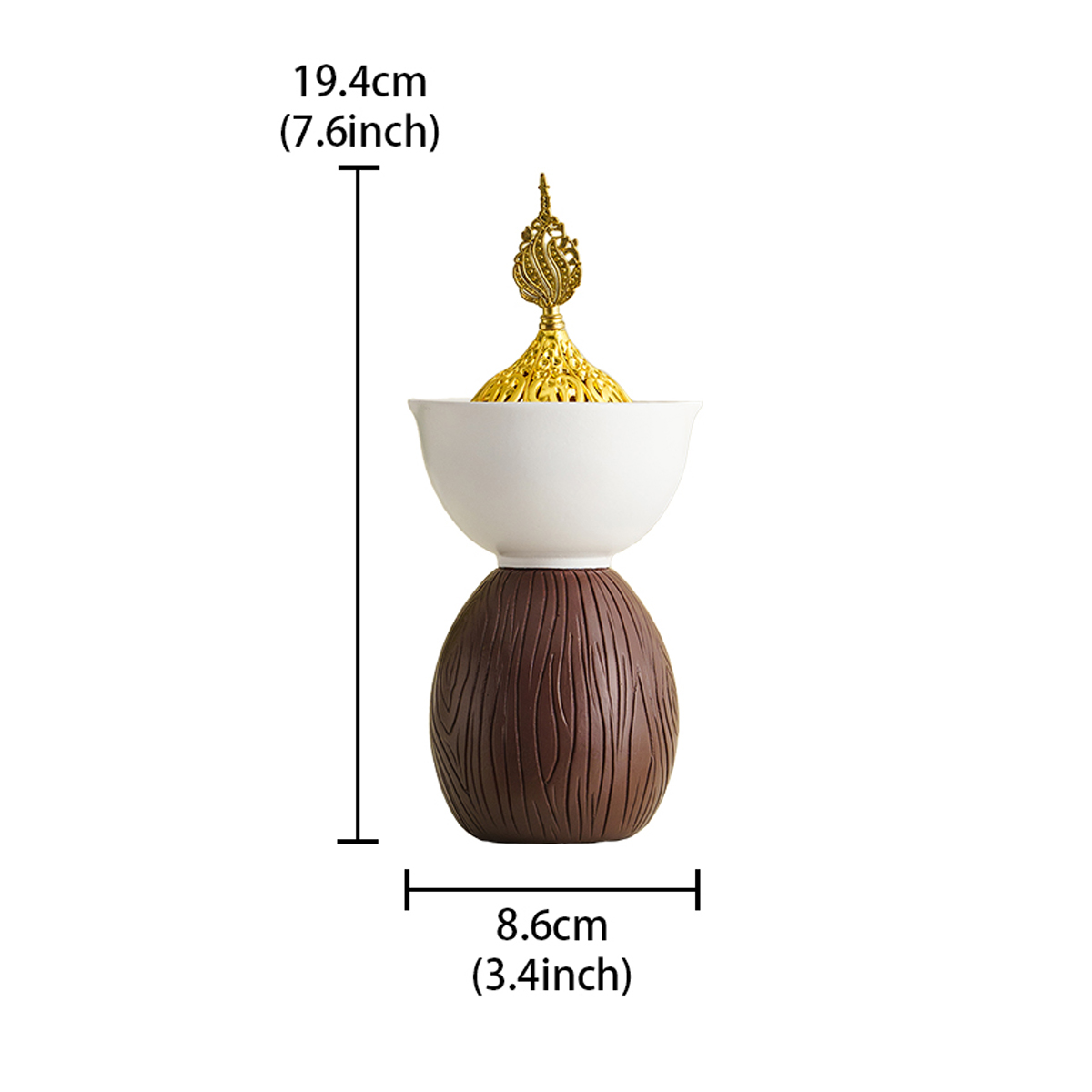 White with lid