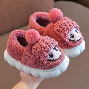 Women's Canvas Cotton Fluffy Cute Puppy-pattern Winter Warm Eco-friendly Slip-resistant Plastic-soled Plush Evergreen Outdoor - Product Image 3