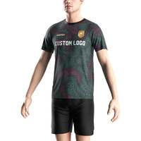 Fournisseur d'impression Vêtements de rugby de football à manches courtes pour hommes Maillots de la ligue Contact Top Chemise de rugby imprimée