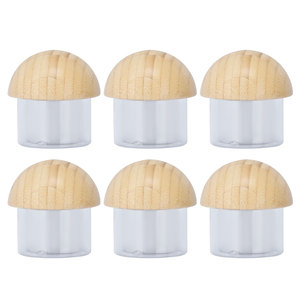กระปุกครีมขัดเครื่องสำอางฝาไม้ไผ่ธรรมชาติ5OZ 150ml โลโก้สลักโลโก้ - Product Image 1