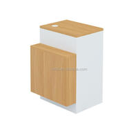 Bureau en bois de caisse enregistreuse de supermarché ISO9001 pour le bureau de caissier de table de caisse