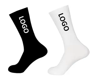 Uron Black White Gray Street Fashion Custom Socks letters tube cotton socks for men and women skateboarding stockings