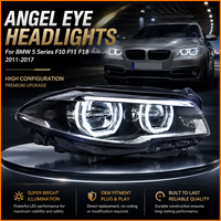 Untuk BMW Seri 5 F10 F11 F18 2011-2017 Facelift Upgrade Angel Eyes LED DRL Proyektor Lampu Depan LED Headlight Assembly