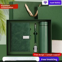 Coffret Cadeau Carnet d'Affaires Personnalisable avec Logo, en Similicuir Élégant, Papier Dowling, Sans Fil, Idéal Fête des Pères, Remise de Diplôme