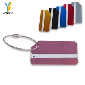 Etichette per bagagli etichette da viaggio in lega di alluminio etichette identificative porta carte di nome per borse per bagagli valigie 6 colori - Product Image 2