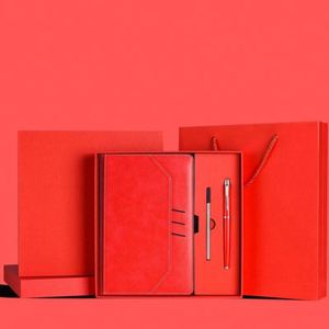 Carnet de notes personnalisé neuf d'usine, couverture rigide de luxe avec grande pochette, stylo inclus, coffret cadeau d'entreprise - Product Image 6