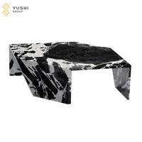 Yushi Group Mobilier de salon haut de gamme personnalisé Design Pierre naturelle Table à thé en marbre Tables basses rectangulaires modernes