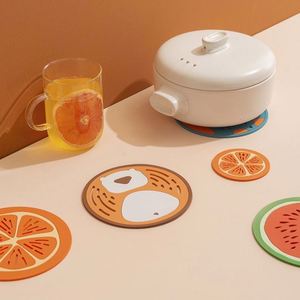 Alfombrilla de Silicona Personalizada de PVC, Redonda, Aislante del Calor, Impermeable, Creativa, con Dibujos Animados, para el Hogar - Product Image 5