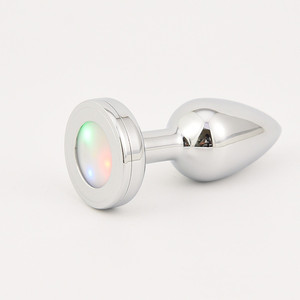 Jouet sexuel pour femme, plug anal, plug anal japonais pour fille adulte, jouets sexuels, plug anal en métal avec lumière LED, plug anal en acier inoxydable - Product Image 3